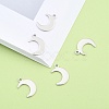 Tarnish Resistant Crescent Moon Stainless Steel Charms Pendants STAS-Q168-06-6