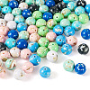 80Pcs 8 Colors Assembled Synthetic Stone and Trochus Shell Beads G-TA0002-31A-3