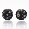 Christmas Electroplate Glass Beads EGLA-R113-07H-2