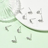 SHEGRACE Brass Micro Pave Clear Cubic Zirconia Stud Earring XGRQ4N558-729P-4