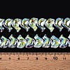 Electroplate Transparent Glass Beads Strands EGLA-N017-06-A01-4