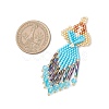 Glass Seed Beaded Angel Pendants PALLOY-MZ0089296-01-2