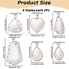 12Pcs 6 Style Clear Glass Pendants FIND-GO0003-63-2