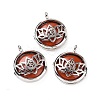 Natural Red Jasper Locket Pendants G-G982-01P-02-1