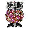 Zinc Alloy Colorful Rhinestone Brooch LS-JEWB-U011-04AS-1