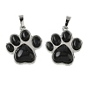 Natural Obsidian Pendants X-G-B194-02P-07-1