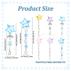 6Pcs 6 Styles Star Iron & Plastic Snap Hair Clips PHAR-CP0001-28-2