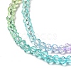 Transparent Gradient Color Glass Beads Strands GLAA-H021-01B-16-3