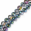 Electroplate Transparent Glass Beads Strands EGLA-N002-34A-D02-1