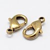 Brass Lobster Claw Clasps KK-P096-07-C-2