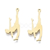 Ion Plating(IP) 201 Stainless Steel Pendants STAS-B027-29G-2