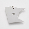 Tarnish Resistant 201 Stainless Steel Pendants STAS-T038-65-1
