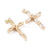 Brass Micro Pave Cubic Zirconia Pendants X-KK-F814-11G-2