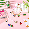 30Pcs 5 Colors Alloy Enamel Pendants FIND-TA0006-07-8