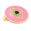 Real 18K Gold Plated Brass Micro Pave Cubic Zirconia Pendants ZIRC-L100-084G-04-3
