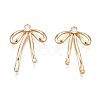 Brass Micro Pave Clear Cubic Zirconia Pendants KK-N232-244-1