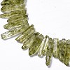 Natural Crackle Quartz Crystal Dyed Beads Strands G-I345-04A-3