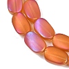 Electroplate Glass Beads Strands EGLA-C009-01B-FR04-3