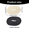 2Pcs 2 Colors Polyester Imitation Straw Oval Hat Base for Millinery AJEW-FG0002-82-2