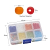 8 Colors Glass Seed Beads SEED-YW0001-61-3
