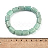 Column Natural Amazonite Beads Stretch Bracelets for Women Men BJEW-A148-01A-17-5
