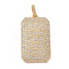 Brass Micro Pave Cubic Zirconia Pendants KK-U076-03G-01-1