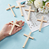 6Pcs Wooden Cross Wall Decoration AJEW-GO0002-23B-3