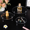 3Pcs 3 Sizes Round Acrylic Display Riser Holder ODIS-WH0030-247-5