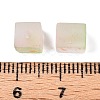 Frosted Glass Beads with Golden Glitter Powder DGLA-NH001-6mm-01E-3