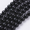 Natural Obsidian Beads Strands X-G-G099-10mm-24-1