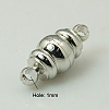 Brass Magnetic Clasps with Loops KK-G079-N-2