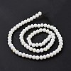 Electroplate Opaque Solid Color Glass Beads Strands EGLA-A034-P10mm-L17-3