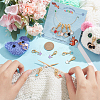 Alloy Enamel Crown & Heart Pendant Locking Stitch Markers HJEW-AB00068-3