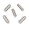 Non-Tarnish 4-Strands 304 Stainless Steel Slide Lock Clasps LS-STAS-H402-35P-01-2