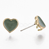 Alloy Enamel Stud Earring Findings X-PALLOY-N154-20B-2