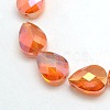 Electroplate Crystal Glass Teardrop Beads Strands EGLA-F066-M-3