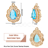 10Pcs 10 Colors Brass Micro Pave Cubic Zirconia Pendants KK-HS0015-60-2