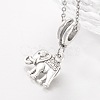 Elephant Tibetan Style Alloy European Dangle Charms PALLOY-JF00088-11-1
