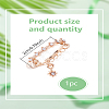 1Pc Zinc Alloy Rhinestone Star Charm Cuff Rings for Women RJEW-LP0010-23-2