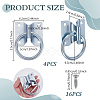 4Pcs Iron Fixed Buckle AJEW-GA0010-95-2
