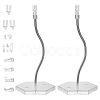 Adjustable Plastic Assembled Action Figure Display Holders with Hexagon Bases DIY-WH0043-157B-1
