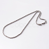 Tarnish Resistant 304 Stainless Steel Rope Chain Necklaces STAS-O056-A-10-2