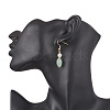 Natural Green Aventurine Dangle Earrings EJEW-JE06470-3