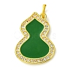 Rack Plating Brass Micro Pave Clear Cubic Zirconia Pendants KK-G501-14G-03-1