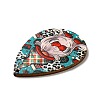 Single Face Printed Wood Big Pendants WOOD-H102-03G-4