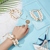 3Pcs Natural Cowrie Shell Charm Bracelets Set BJEW-PH0004-36-3