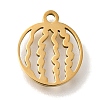 201 Stainless Steel Pendants STAS-R136-01G-01-1