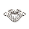 925 Sterling Silver Micro Pave Cubic Zirconia Connector Charms STER-U009-03P-02-1