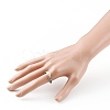 Glass Beads Stretch Rings RJEW-JR00314-4
