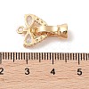 Golden Brass Micro Pave Cubic Zirconia Fold Over Clasps KK-B100-037G-4